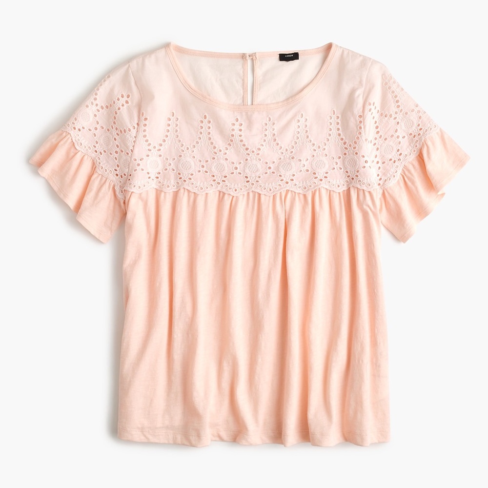 Eyelet top in vintage cotton